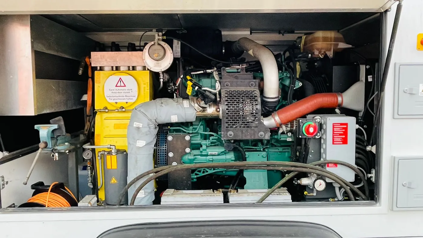 Interior de un equipo de alta presión